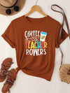 Teacher Power Sunflower Tee: Casual Short Sleeve T-Shirt for Inspiring Educators