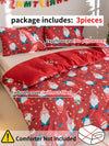 Festive Christmas Dreaming: 3 Piece Polyester Duvet Cover Set