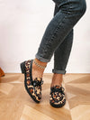 Wild and Chic: Women's Leopard Print Patchwork Moccasin Flats