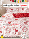 Festive Holiday Cheer: 3 Piece Christmas Polyester Printed Duvet Cover Set