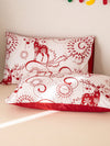 Festive Holiday Cheer: 3 Piece Christmas Polyester Printed Duvet Cover Set