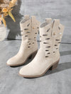 Embroidered Elegance: Women's British-Style Ankle Western Boots for Fall & Winter