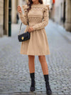 Casual Chic: Women's Turtleneck Sweater Dress with Waist Cinch