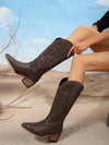 Wild West Chic: Pointed Toe Slip-On Cowboy Boots for Women