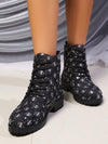 Chic & Comfortable: Women's Slip-On Sequin Short Boots for Effortless Style