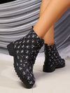 Chic & Comfortable: Women's Slip-On Sequin Short Boots for Effortless Style