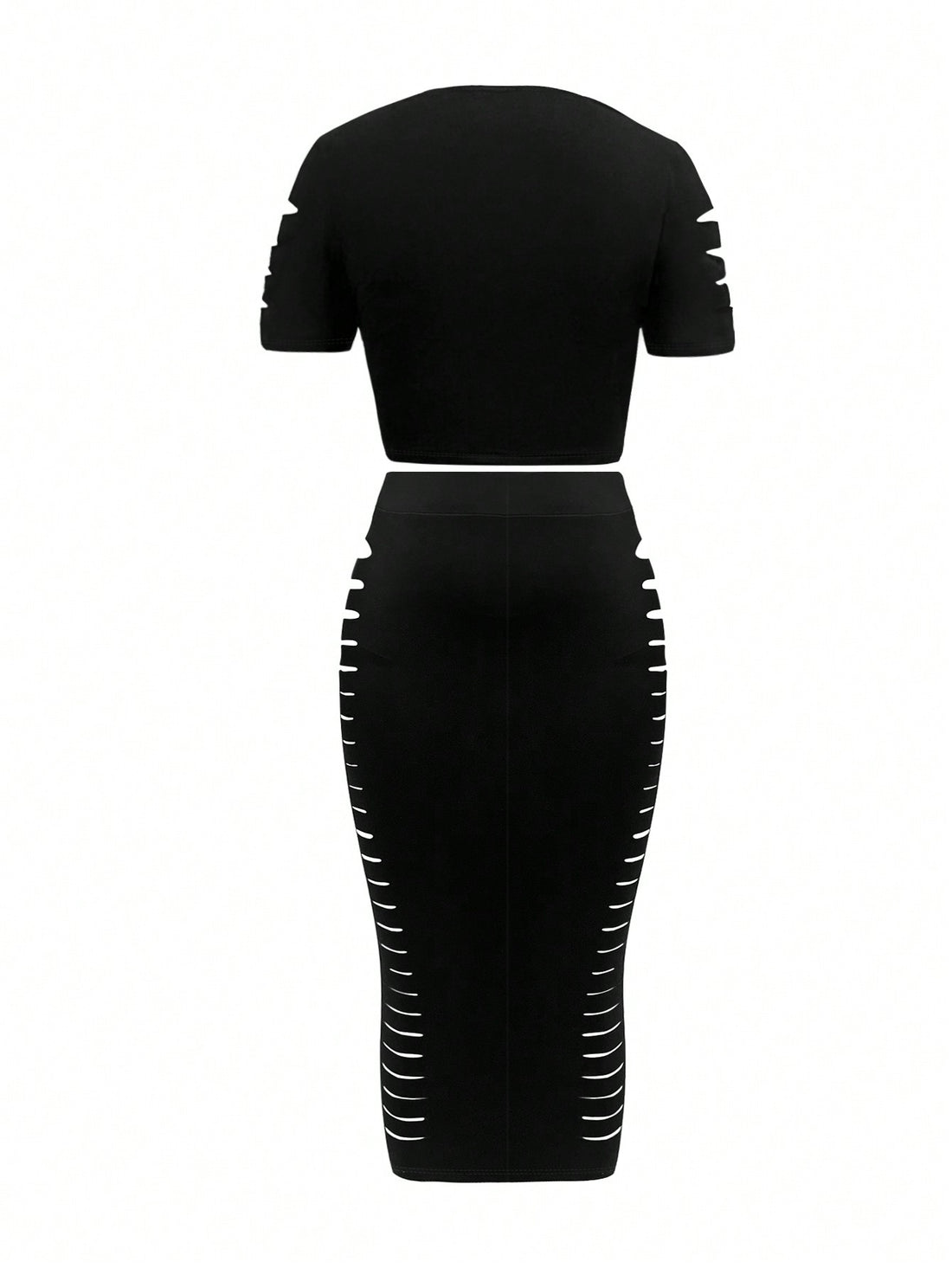 Make a statement with this playful 2-piece set that's equal parts bold and flirty. The cropped top features an eye-catching hollow-out design that adds edge, while the adjustable drawstring lets you customize the fit to perfection. Pair it with the matching mini skirt for an instant outfit that turns heads. Whether you're hitting the town or making a casual statement, this set delivers trendy vibes and confidence in one package.