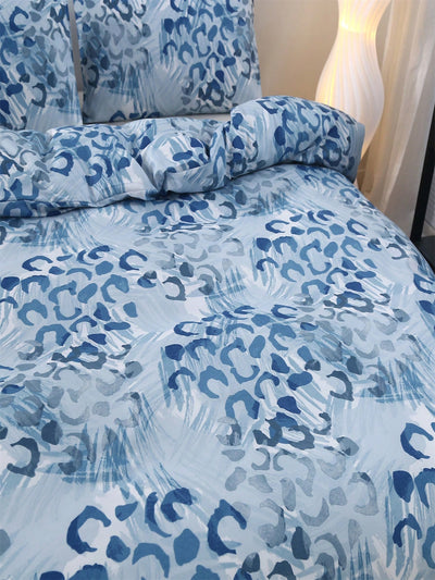 Floral Bliss Bedding Set: 3-Piece Polyester Flannel Duvet Cover & Pillowcase Set