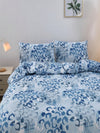 Floral Bliss Bedding Set: 3-Piece Polyester Flannel Duvet Cover & Pillowcase Set