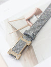 Stylish Rhinestone-Embellished PU Leather Belt with Smooth Buckle – Perfect for Any Occasion