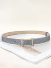 Stylish Rhinestone-Embellished PU Leather Belt with Smooth Buckle – Perfect for Any Occasion