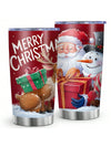 Festive Santa Claus Insulated Tumbler - 20oz Stainless Steel Travel Mug for Holiday Cheer