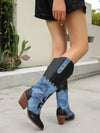 Chic Mid-Calf Western Boots with High Heel - Perfect for Autumn & Winter Adventures