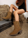 Vintage Western Style Embroidered Mid-Calf Boots for Women - Autumn/Winter Collection