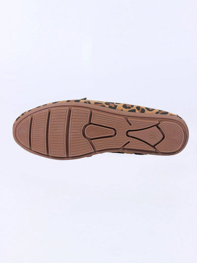 Leopard Print Rhinestone Loafer Moccasins: Comfort and Style in One