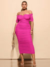 Chic & Stylish Plus Size One-Shoulder Midi Dress for Effortless Summer Elegance