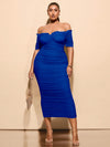 Chic & Stylish Plus Size One-Shoulder Midi Dress for Effortless Summer Elegance