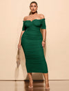 Chic & Stylish Plus Size One-Shoulder Midi Dress for Effortless Summer Elegance