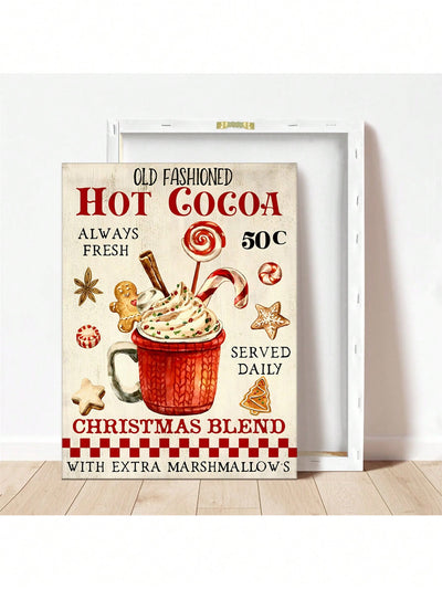 Celebrate the Season with this Christmas Hot Cocoa Decorative Poster - Kitchen Wall Art Decor