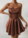 Chic Summer Elegance: Solid Satin Cami Dress for Effortless Style