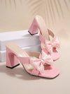 Chic Bowknot High Heel Sandals for Elegant Summer & Fall Style