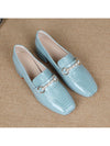 Chic Pearl-Accented Chunky Heel Loafer Flats for All Seasons