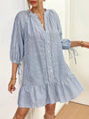 Chic Summer Ruffle Hem Linen Dress for Effortless Elegance