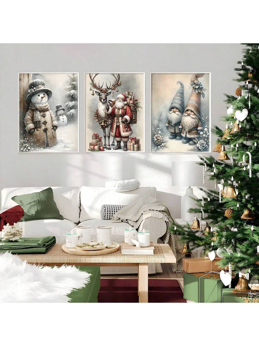 Transform your home into a festive wonderland with this delightful set of three vintage Santa Claus prints. Each piece captures the nostalgic charm of classic holiday imagery, perfect for adding warmth and whimsy to any room. Whether you're decorating your hallway, bedroom, or living room, these printable canvas designs bring timeless Christmas spirit to your space. Easy to download and display, they're an affordable way to spread seasonal cheer throughout your home. Ideal for creating a cozy, retro-inspire