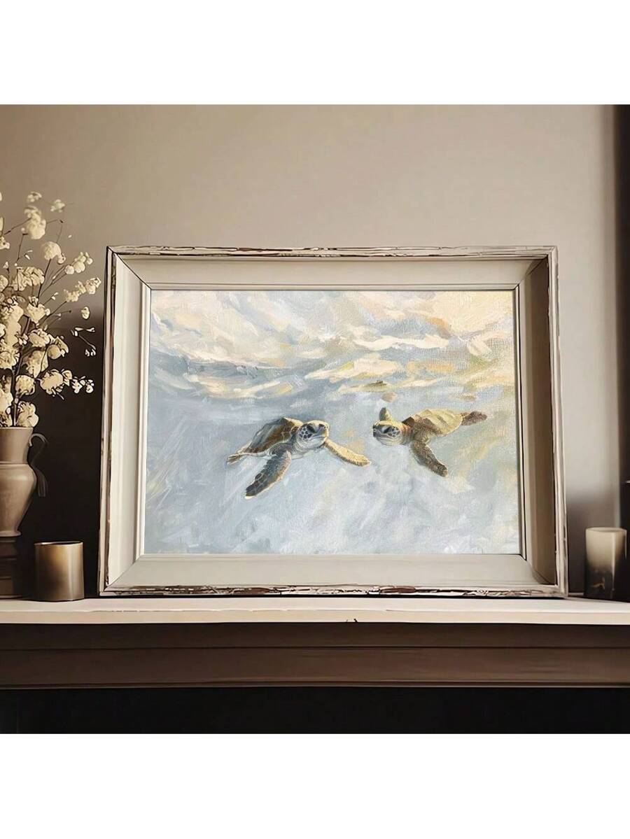 Bring serene coastal vibes into your space with this elegant watercolor sea turtle art poster. Featuring soft, flowing brushstrokes in calming hues, this unframed piece captures the graceful beauty of marine life with an artistic touch. Perfect for minimalist interiors, it complements living rooms, bedrooms, home offices, and dining areas with understated sophistication. The versatile multicolor palette works seamlessly with various decor styles, adding a peaceful focal point without overwhelming your space