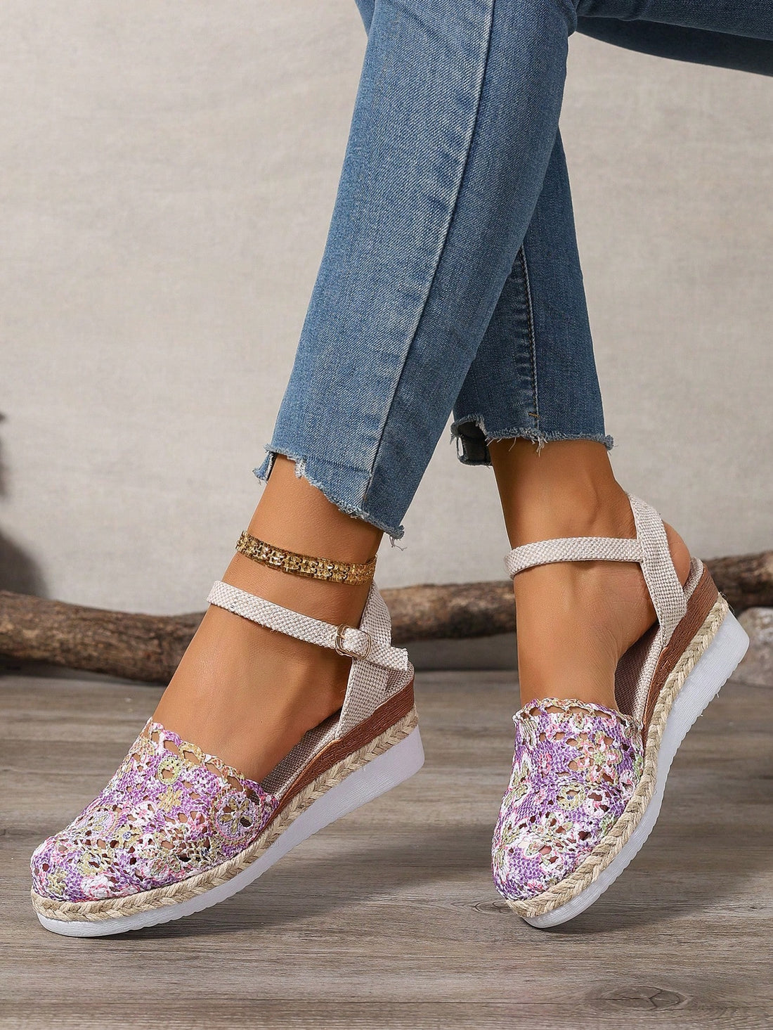 Experience chic summer style with our One Strap Wedge Sandals! With a unique design, these sandals are made with high-quality fabric and rubber materials for comfort and durability. Elevate your look and add a touch of elegance to any outfit. Perfect for all-day wear, these sandals are a must-have for the season.