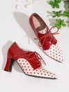 Stylish and Comfortable Red High Heel Ankle Boots for Work and Outdoor Wear