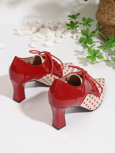 Stylish and Comfortable Red High Heel Ankle Boots for Work and Outdoor Wear