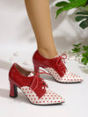 Stylish and Comfortable Red High Heel Ankle Boots for Work and Outdoor Wear