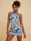 Chic and Breezy: Backless Tie-Strap Mini Dress for Effortless Vacation Style