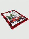 Cozy Christmas Red Plaid Flannel Throw Blanket - Perfect Holiday Gift for Home Decor