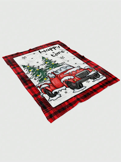 Cozy Christmas Red Plaid Flannel Throw Blanket - Perfect Holiday Gift for Home Decor