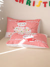 Festive Christmas Polyester Printed Duvet Cover Set - 3 Piece Bundle