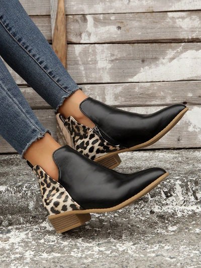 Chic European-American Style Women’s Classic Ankle Boots with Trendy Short Design