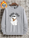 Ghostly Graphic Pattern Print Sweatshirt for Halloween Party