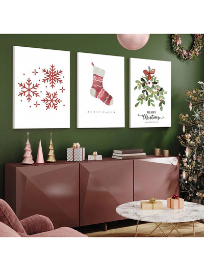 Groovy Holiday Vibes: 3-Piece Ho Ho Ho Christmas Printable Disco Ball Poster Set