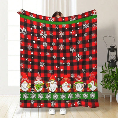 Cozy Up with Our Ultra-Soft Flannel Blanket - Festive Christmas Design, Perfect for All Sizes