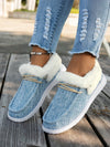 Cozy & Casual Women's Fleecy Blue Boots - Lightweight, Breathable & Anti-Slip!