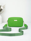 Vibrant Woven Mini Crossbody Bag: Stylish Quilted V-Shape Sling for Everyday Essentials