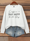 Trendy Letter Printed Round Neck Hoodie for Women - Perfect Blend of Comfort and Style