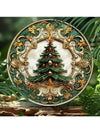 Festive Charm: Merry Christmas Tree Metal Sign for Home & Decor