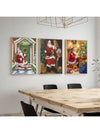 Whimsical Vintage Santa Claus Canvas Prints - Festive Wall Art for a Merry Christmas