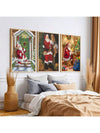 Whimsical Vintage Santa Claus Canvas Prints - Festive Wall Art for a Merry Christmas