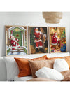 Whimsical Vintage Santa Claus Canvas Prints - Festive Wall Art for a Merry Christmas