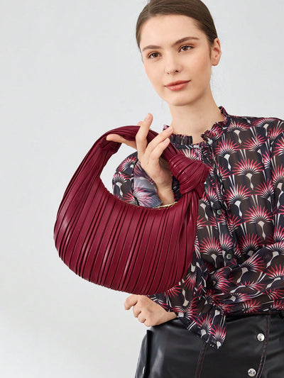 Chic Cloud Pleated Handbag: Elevate Your Style with Premium Solid Color