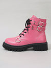 Chic Pink Grunge Punk Studded Heart Lolita Boots for Trendy Girls – Perfect for Spring & Autumn